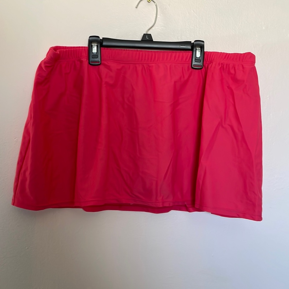 Pink skirt bikini bottom